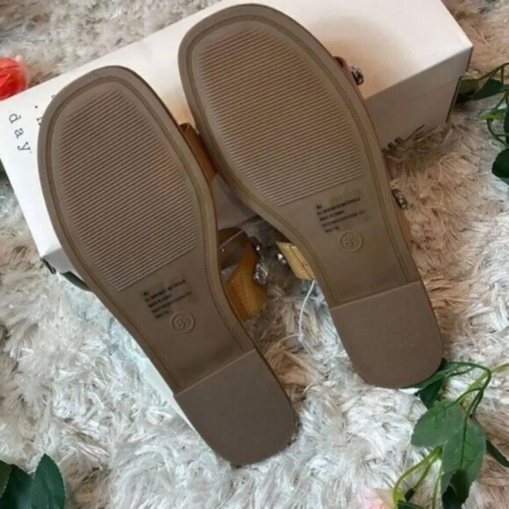 Women's Brit Two Band Embellished Sandals A‎ New Day Size 8.5